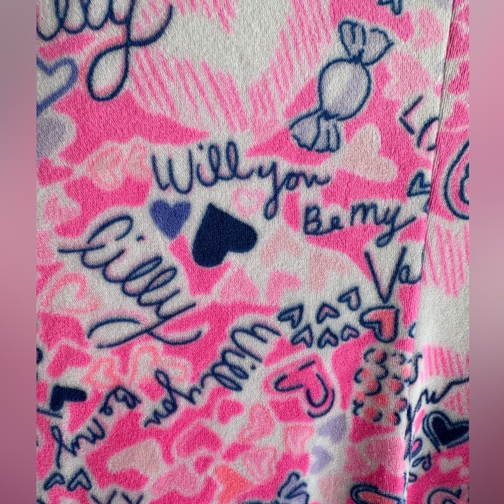 Rare Lilly Pulitzer Valentine velour sleep dress - Picture 5 of 6
